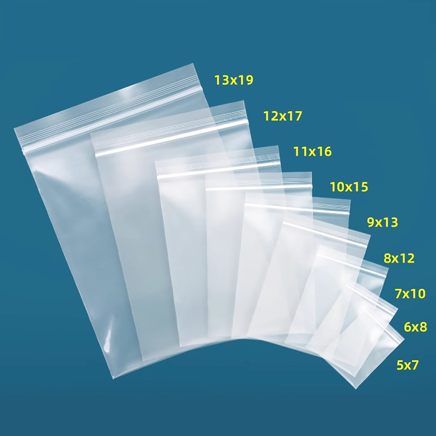 Food Storage For Long Term - Witte, voedselveilige, afsluitbare PE-ritszakjes, 0,2 mm