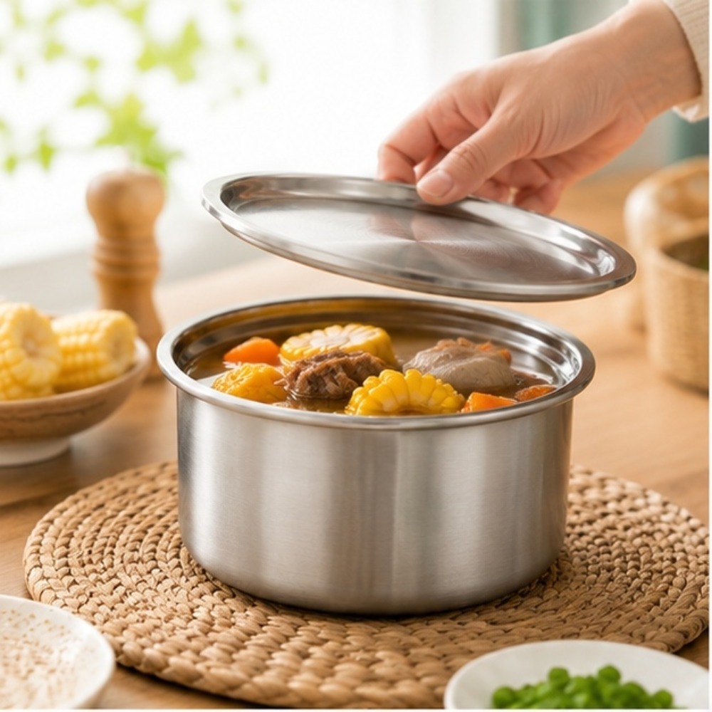 Food Storage Stainless Steel - 304 roestvrijstalen ramekin met deksel, geschikt