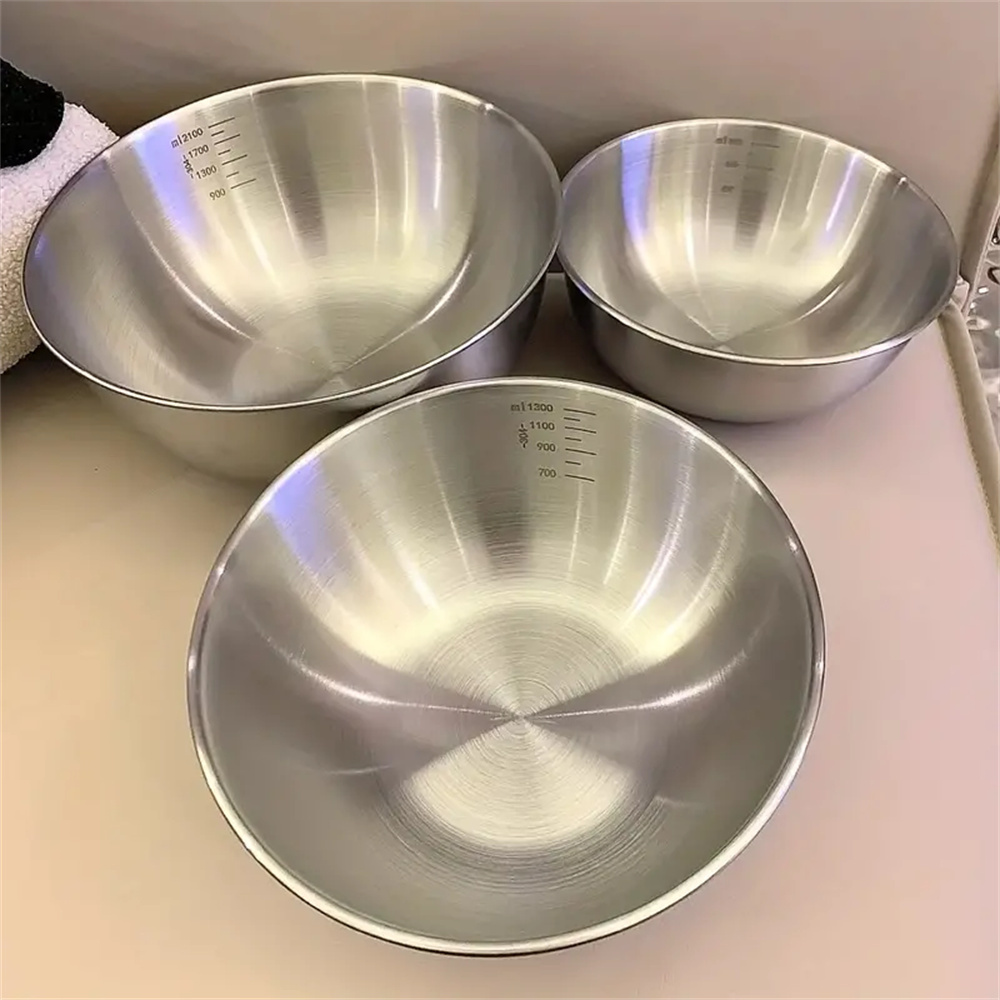 Food Storage Essentials - 1-3 RVS Kommen Set met Schaalverdeling