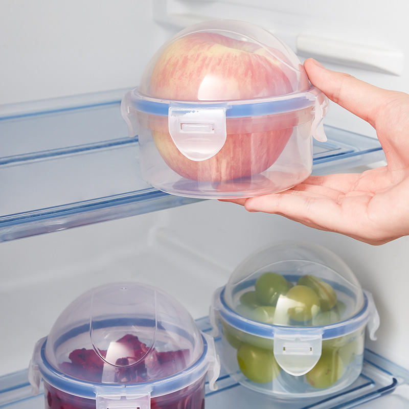 Food Storage Prep Containers - Mini appelvormige voedselopslagcontainer, draagbare ronde fruit-
