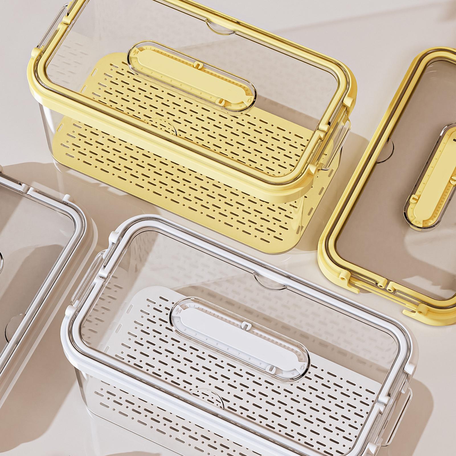 Food Storage Large - Koelkastvoedselopslagcontainers met deksels Draagbare, stapelbare fruit-