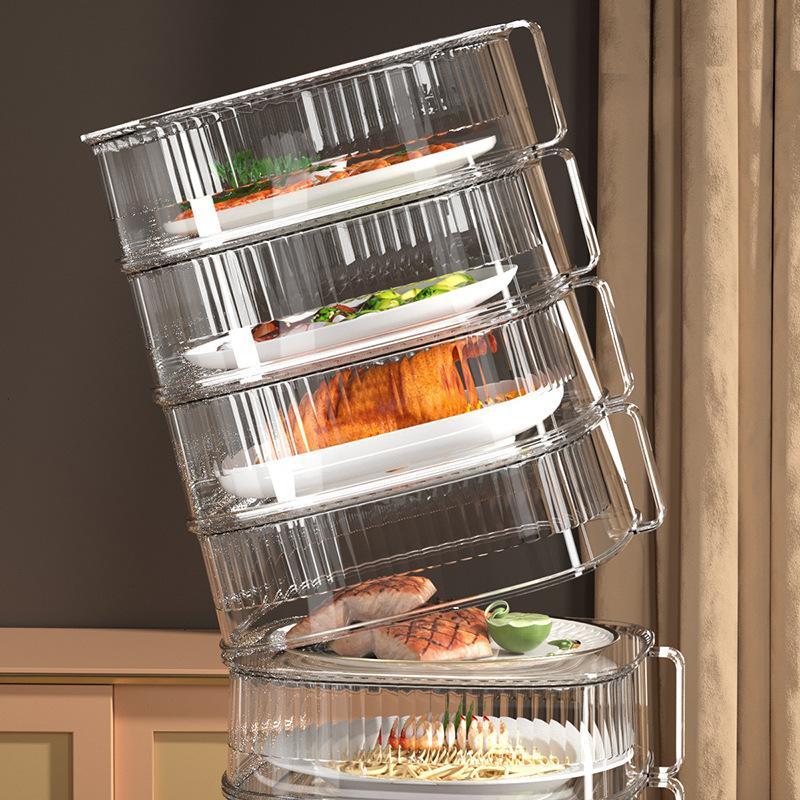 Food Storage Non Toxic - Stapelbare transparante hittebestendige niet-giftige voedselafdekking, stofdicht