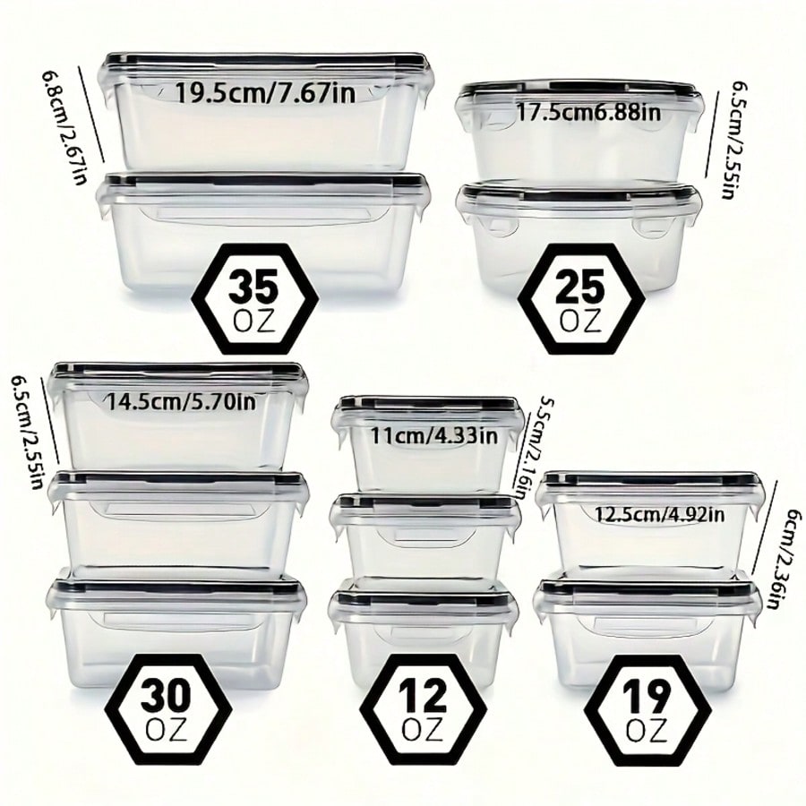 24-delige voedselbewaarcontain - Food Storage Prep Containers recensie en prijs