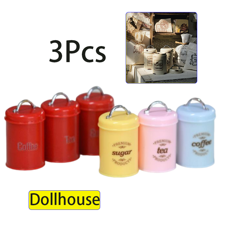 3 Stuks Miniatuur Poppenhuis M - Food Storage For recensie en prijs
