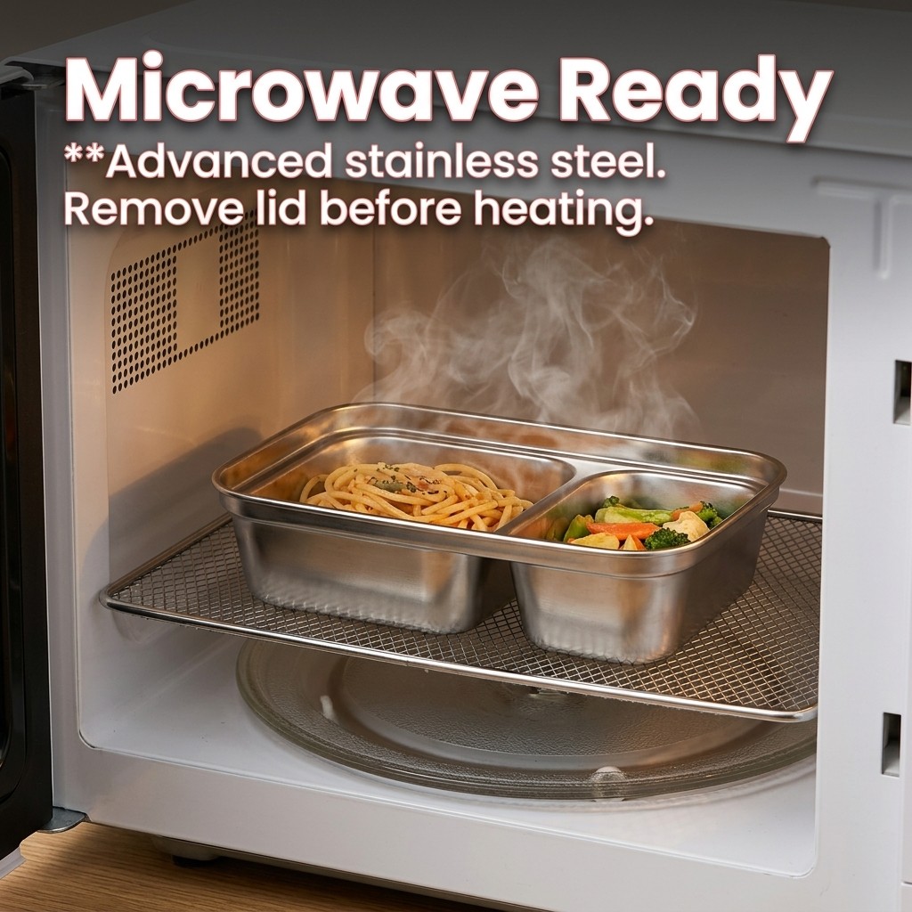 Microgolfbestendige 304 roestv - Food Storage Prep Containers recensie en prijs