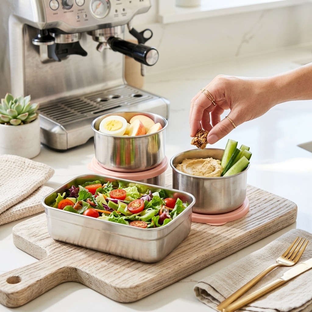 Microgolfbestendige 304 roestv - Food Storage Prep Containers recensie en prijs
