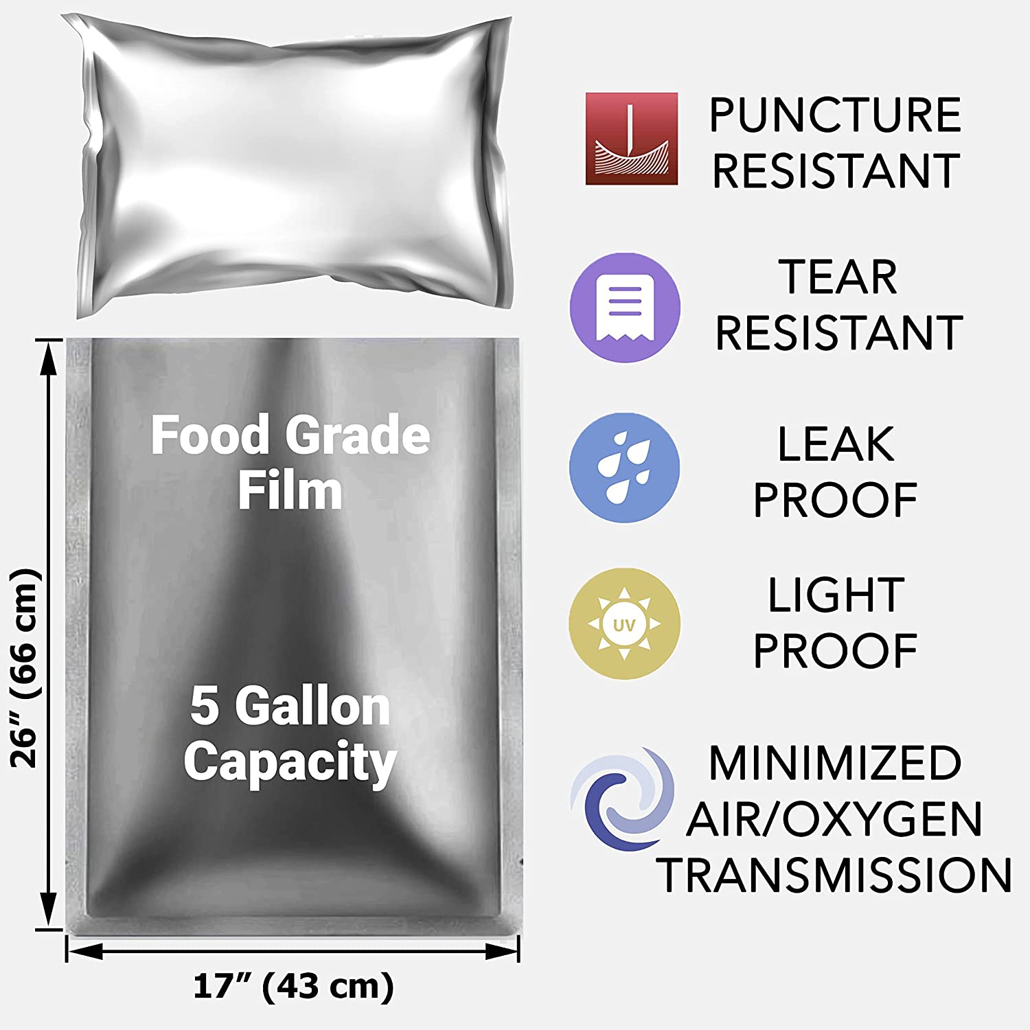 10 verpakkingen 5 gallon Mylar - Food Storage For Long Term recensie en prijs