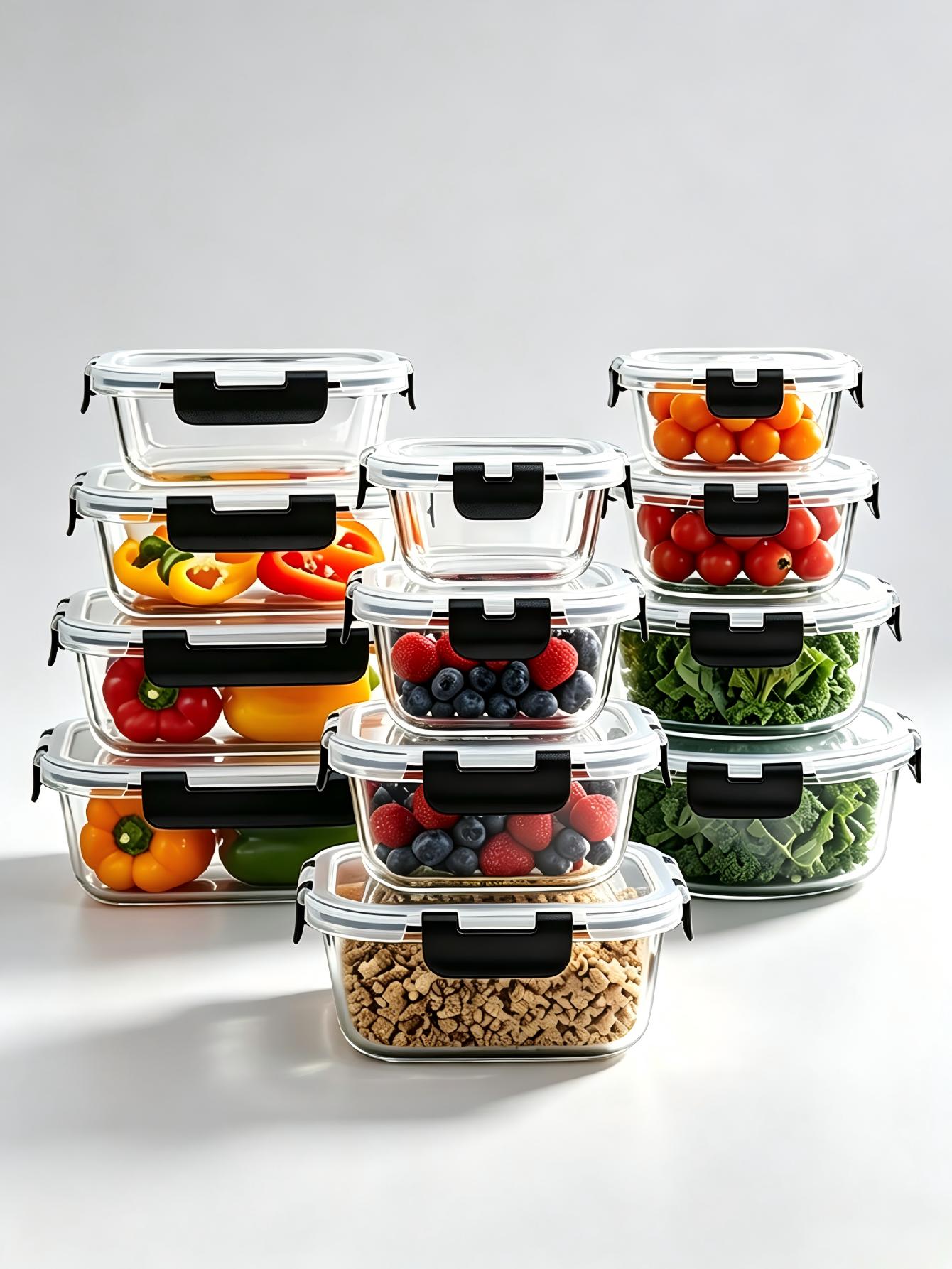 8/12-delige set glazen opbergd - Food Storage Prep Containers recensie en prijs