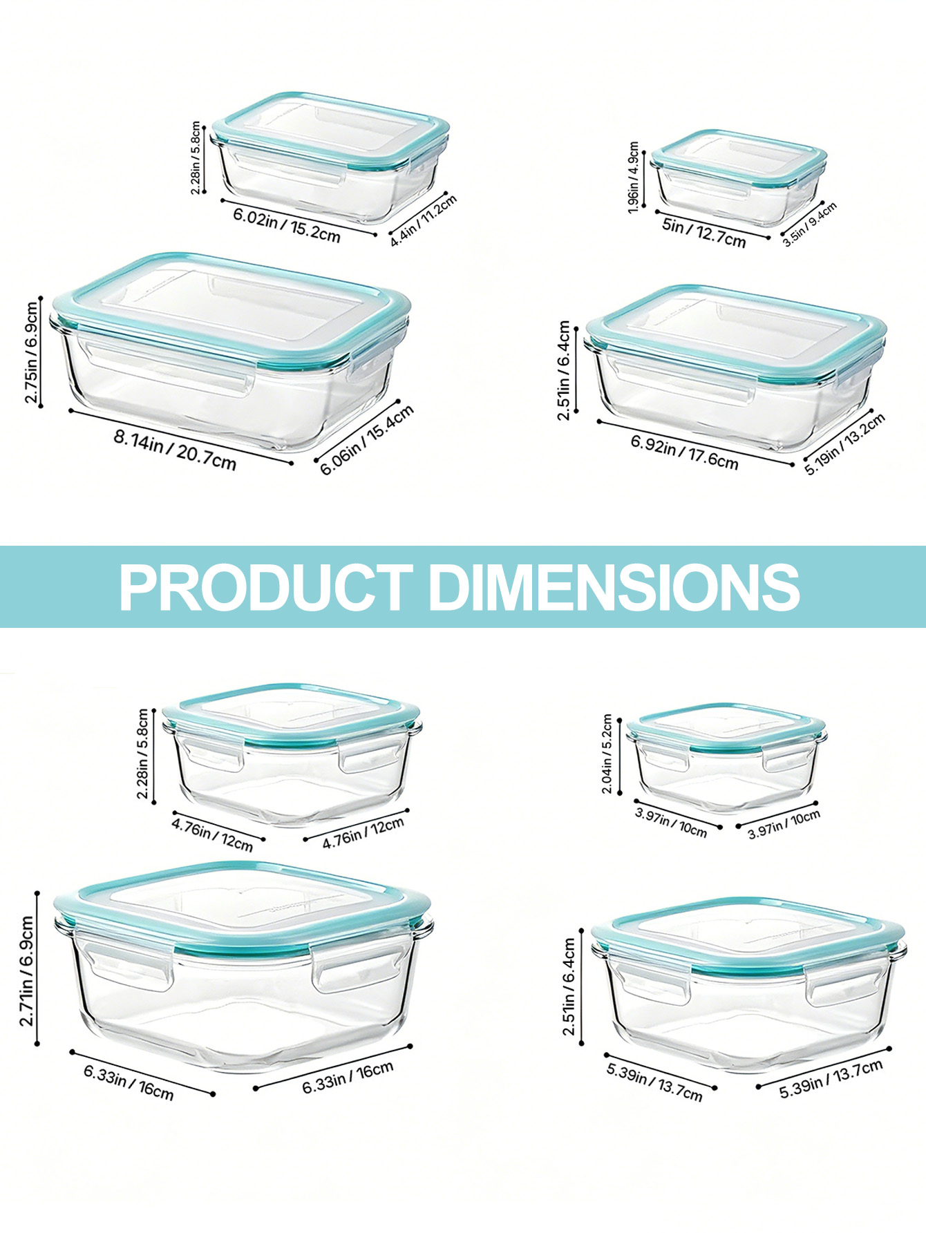 8/12-delige set glazen opbergd - Food Storage Prep Containers recensie en prijs