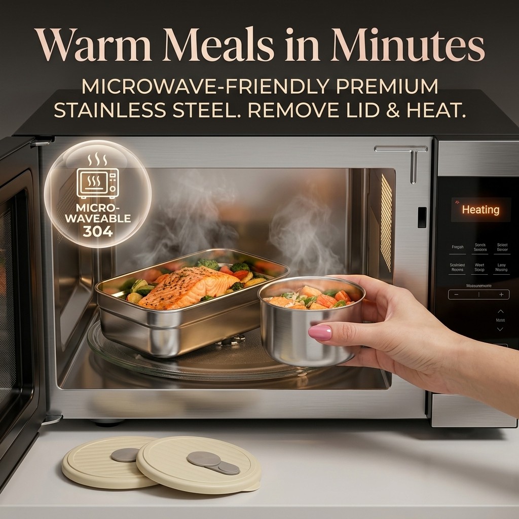 Magnetronbestendige 304 roestv - Food Storage Prep Containers recensie en prijs