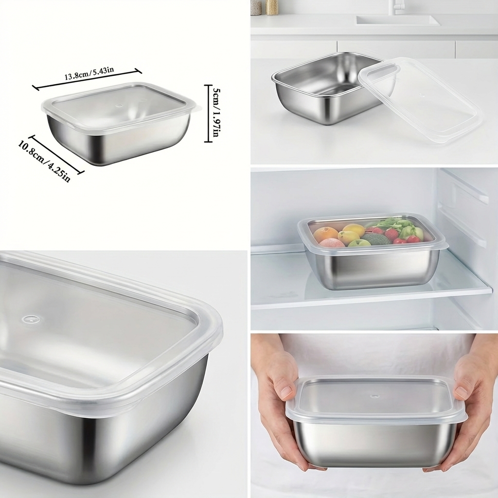 5 stuks roestvrijstalen voedse - Food Storage Prep Containers recensie en prijs