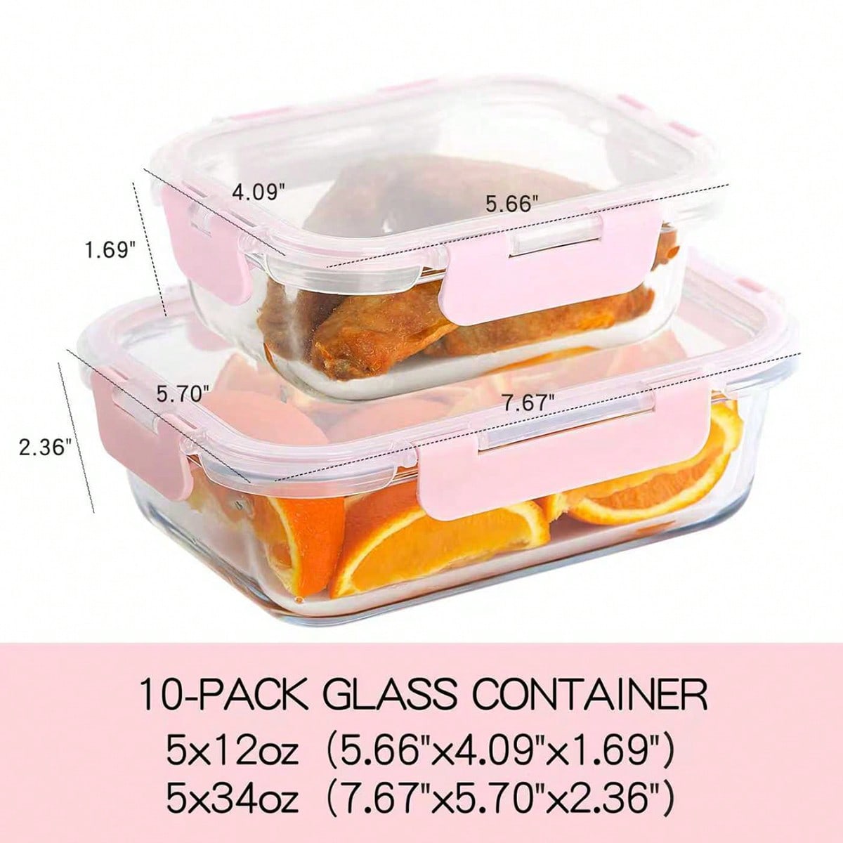 10-delige set glazen voedselvo - Food Storage Prep Containers recensie en prijs