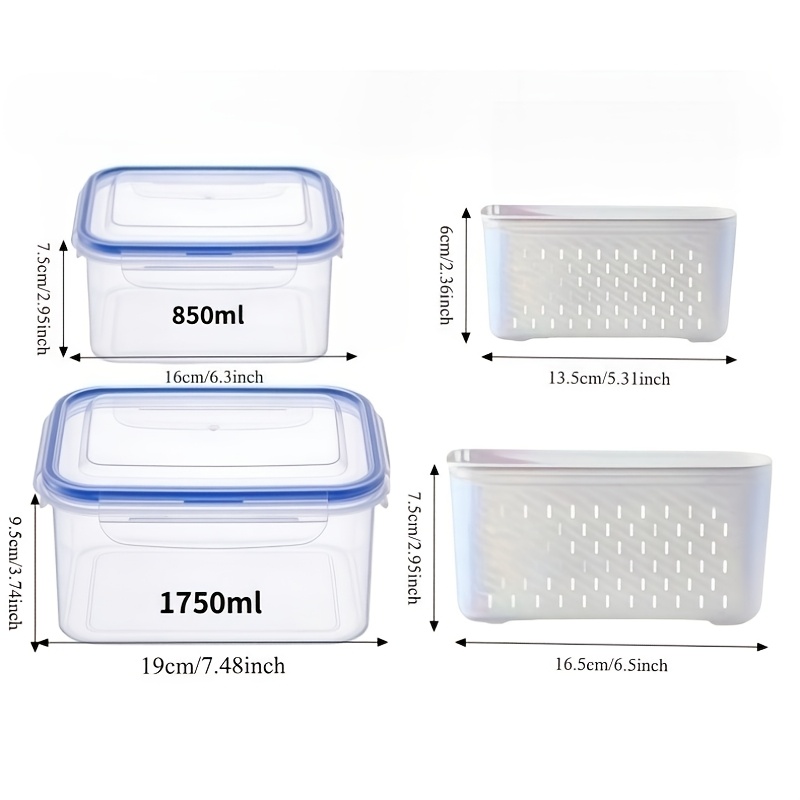 4-delige set lekbestendige voe - Food Storage Prep Containers recensie en prijs