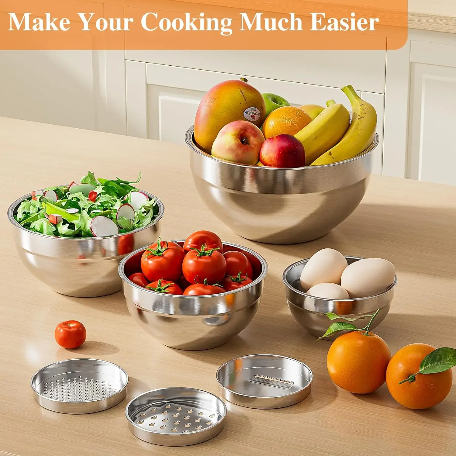6-delige roestvrijstalen mengk - Food Storage Stainless Steel recensie en prijs