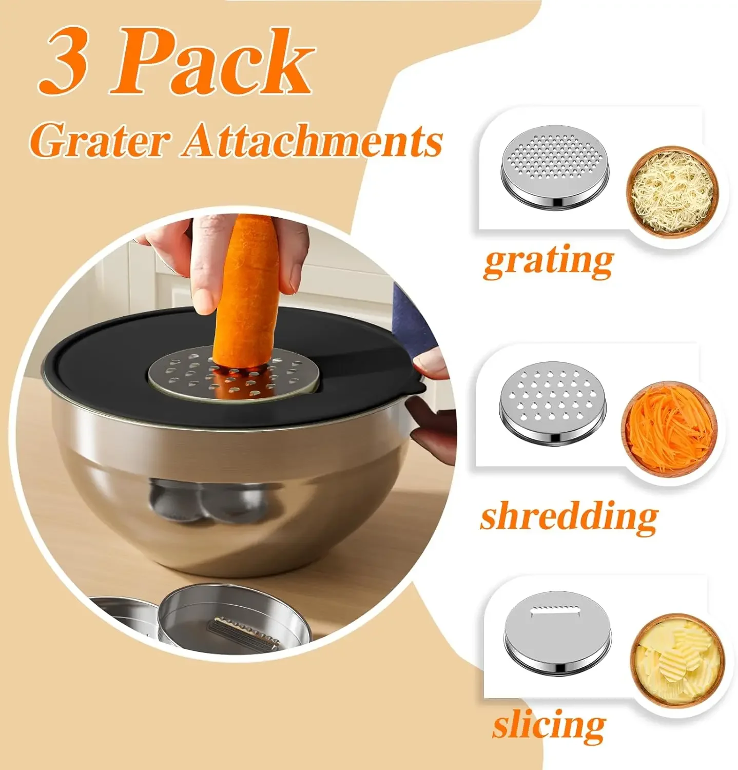 6-delige roestvrijstalen mengk - Food Storage Stainless Steel recensie en prijs