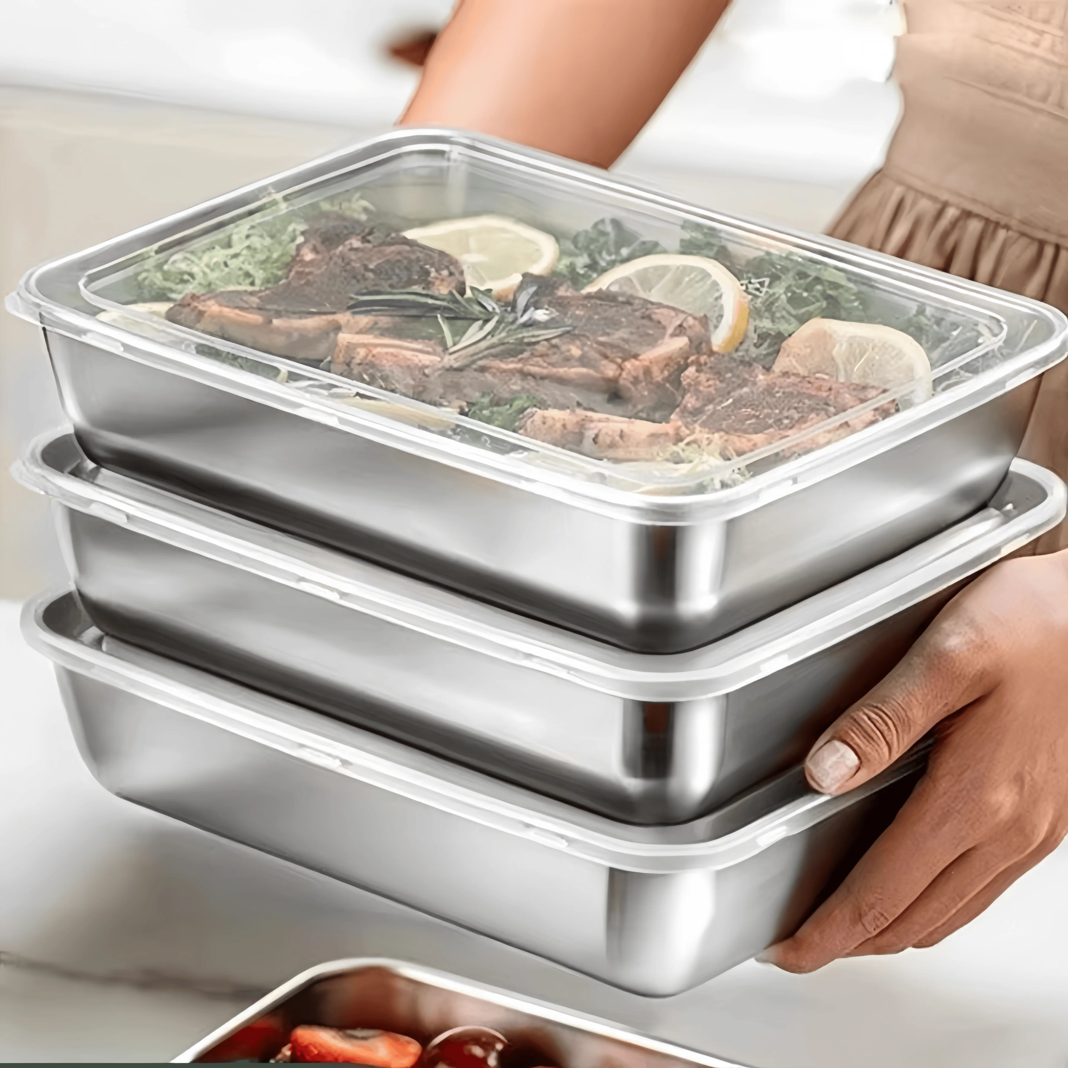 Roestvrijstalen verzegelde lun - Food Storage Stainless Steel recensie en prijs